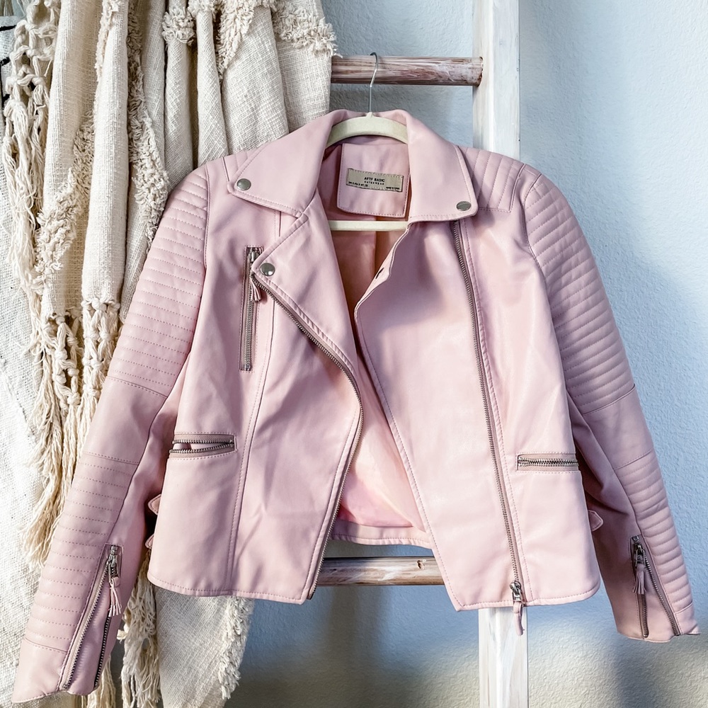 AFTF Basic Outerwear Vegan Leather Jacket